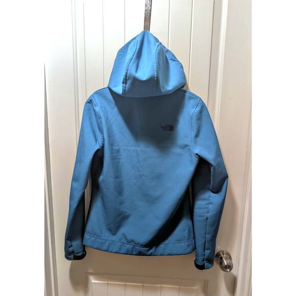 The North Face Womens S Neon Blue Softshell Jacket Full Zip Mock Neck Casual - Picture 4 of 8